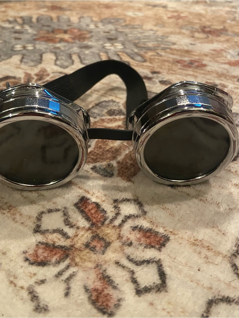 Steampunk Goggles Glasses Vintage Welding Gothic (Silver Glasses) New Halloween